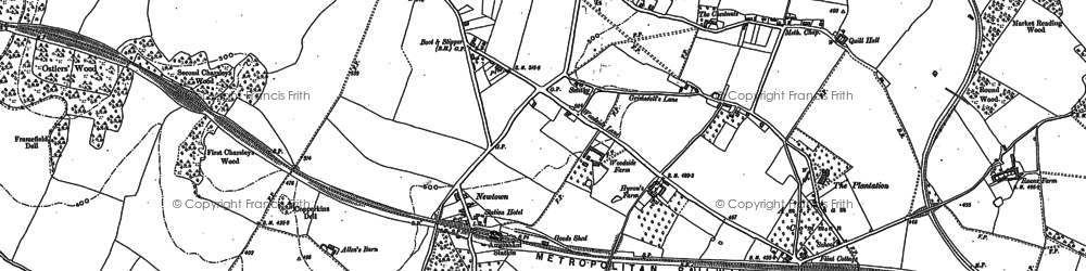 Old map of Amersham in 1923