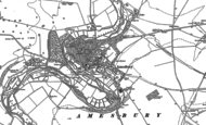 Old Map of Amesbury, 1889 - 1923