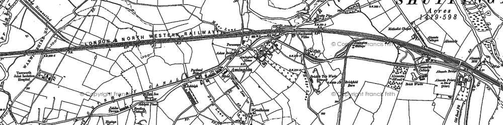 Old map of Amington in 1901