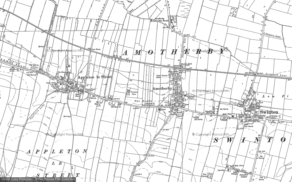 Old Map of Amotherby, 1889 - 1890 in 1889