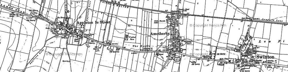 Old map of Amotherby in 1889