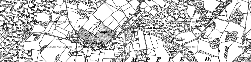 Old map of Ampfield Wood in 1895