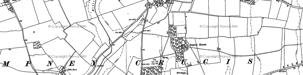 Old map of Ampneyfield in 1875