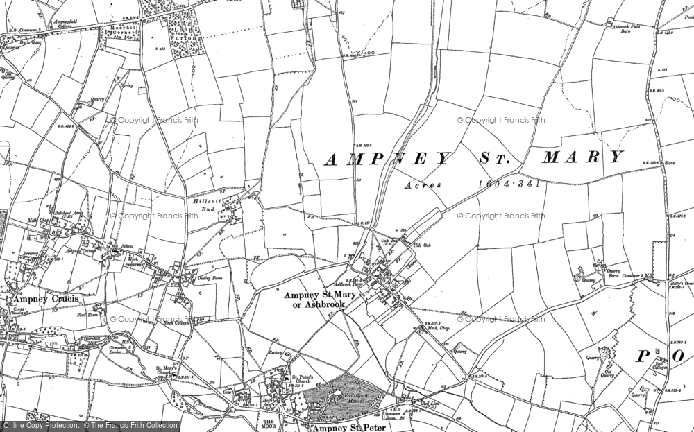 Old Map of Ampney St Mary, 1875 - 1882 in 1875