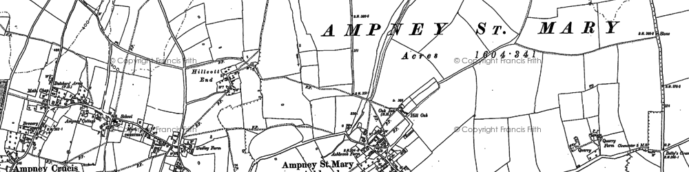 Old map of Ampney St Mary in 1875