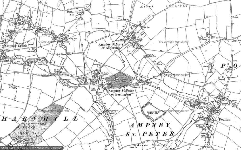 Old Map of Ampney St Peter, 1875 - 1882 in 1875