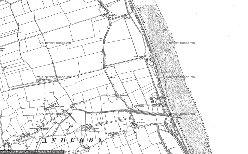 Old Map of Anderby Creek, 1905 in 1905