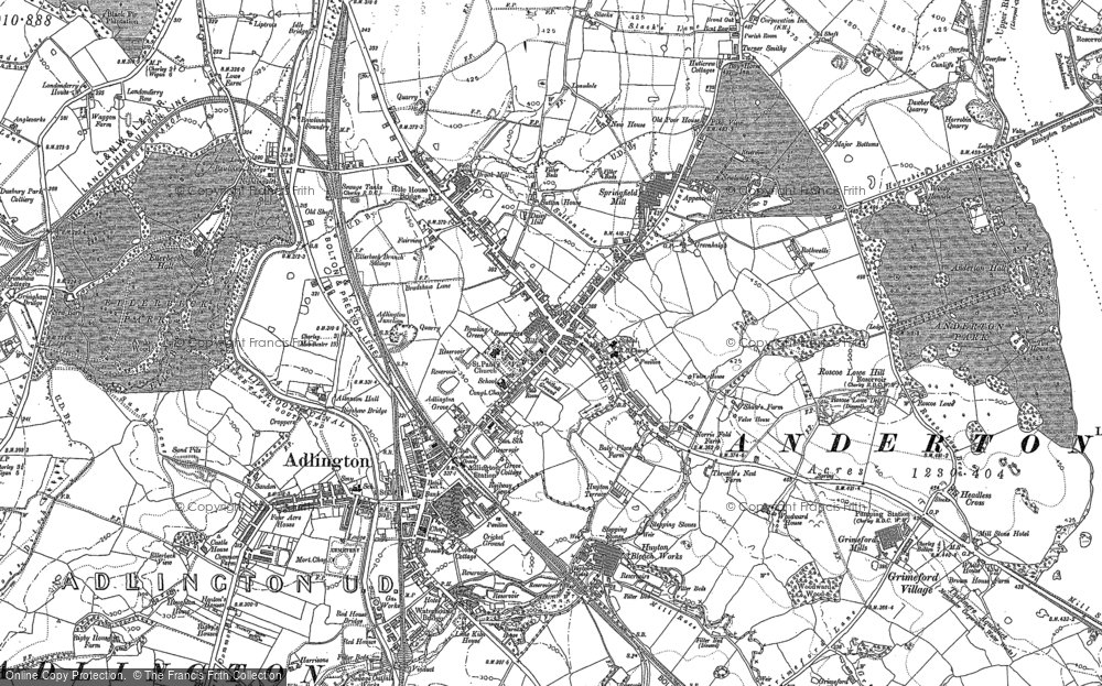 Old Map of Anderton, 1892 in 1892