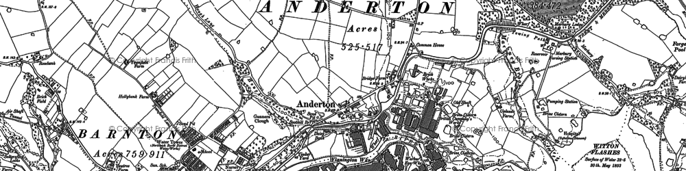 Old map of Anderton in 1897