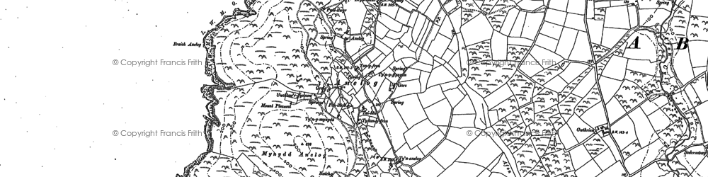 Old map of Braich Anelog in 1899