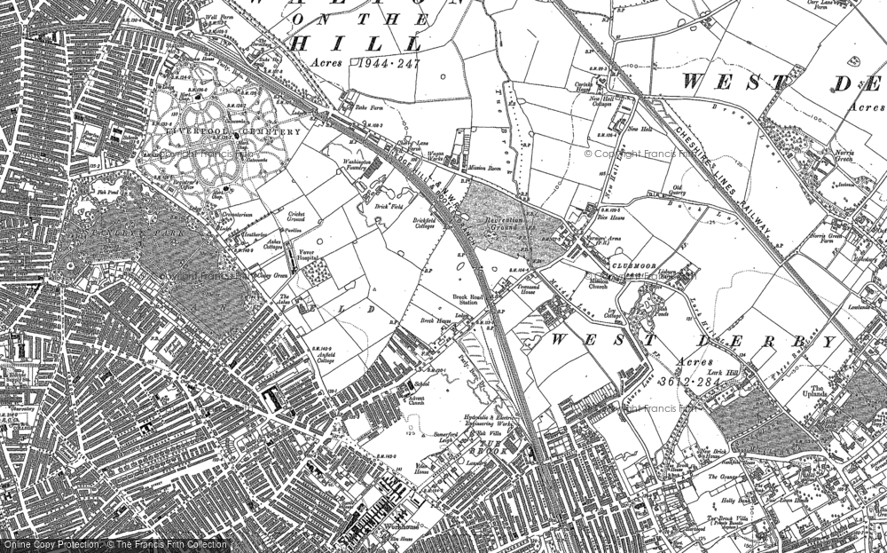 Old Map of Anfield, 1906 - 1907 in 1906