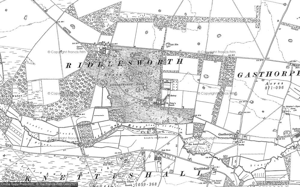 Old Map of Angles Way, 1883 in 1883