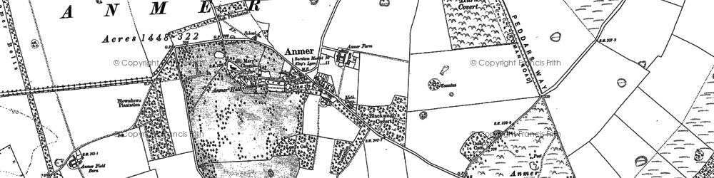 Old map of Anmer in 1903