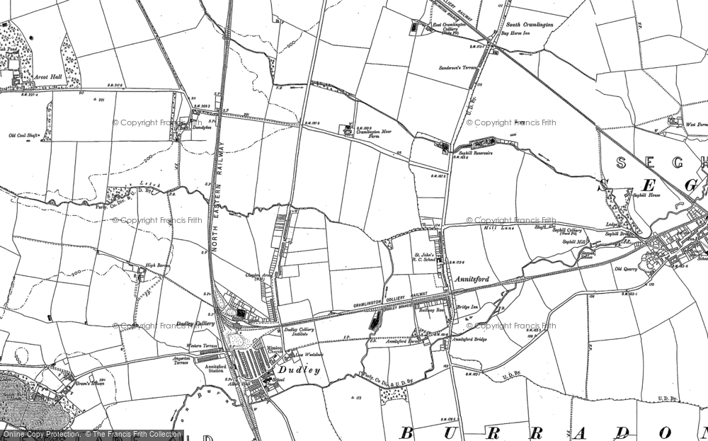 Old Map of Annitsford, 1895 - 1896 in 1895