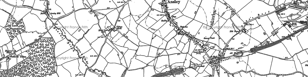 Old map of Ansley in 1901