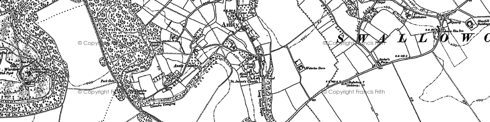 Old map of Ansty in 1900