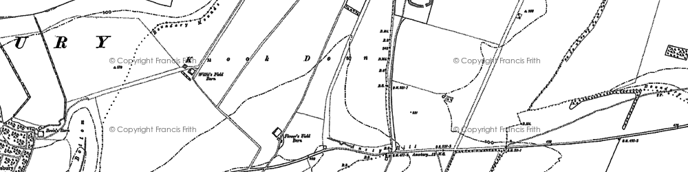 Old map of Ansty Hill in 1899