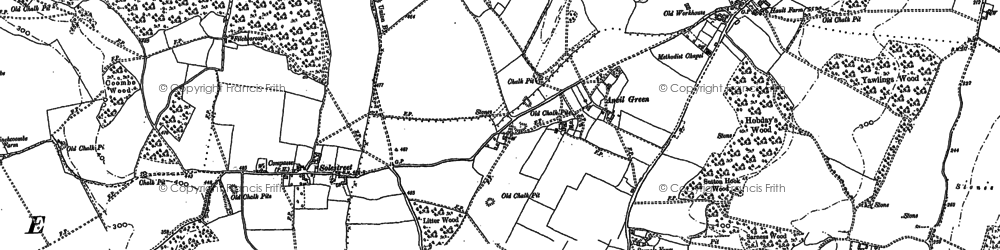 Old map of Anvil Green in 1896