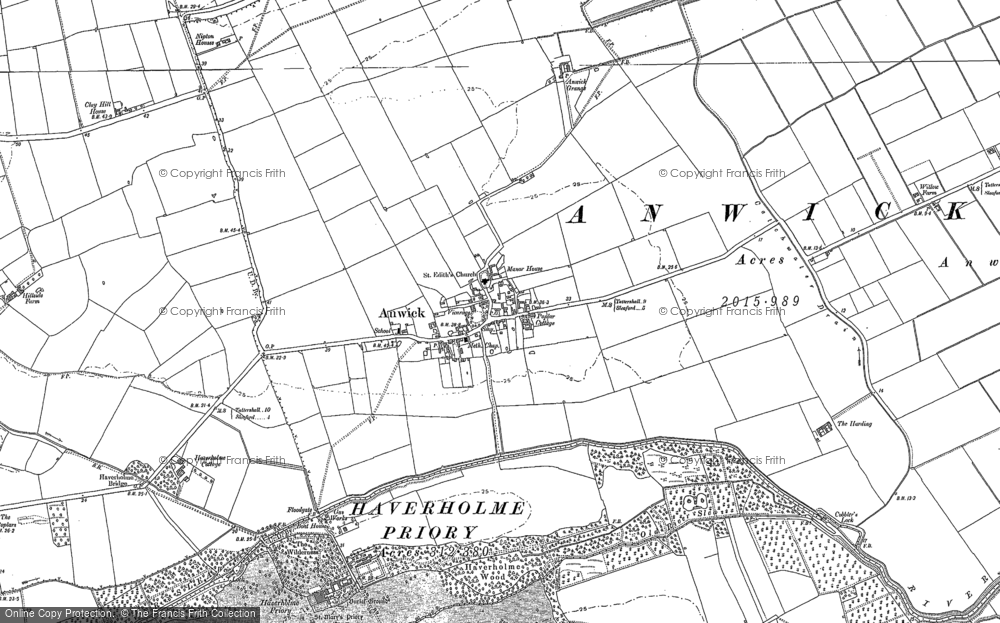 Old Map of Anwick, 1887 in 1887