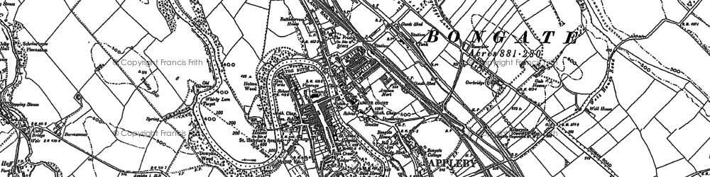 Old map of Battlebarrow Ho in 1897