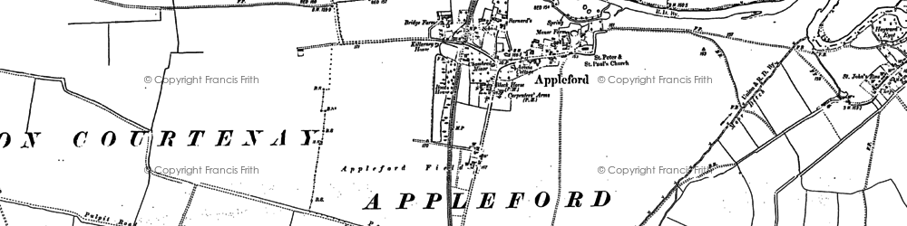 Old map of Appleford in 1898