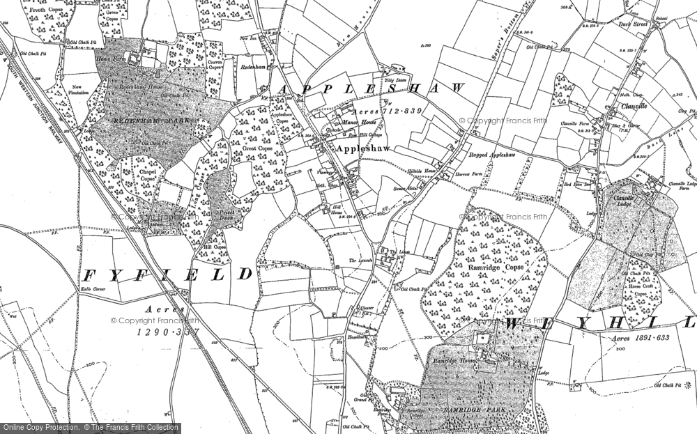 Old Map of Appleshaw, 1894 - 1909 in 1894
