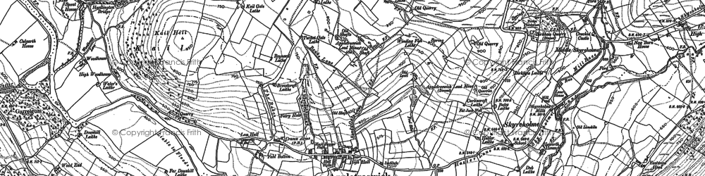 Old map of Appletreewick in 1907