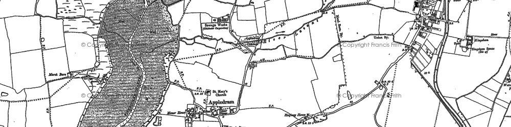Old map of Apuldram in 1873