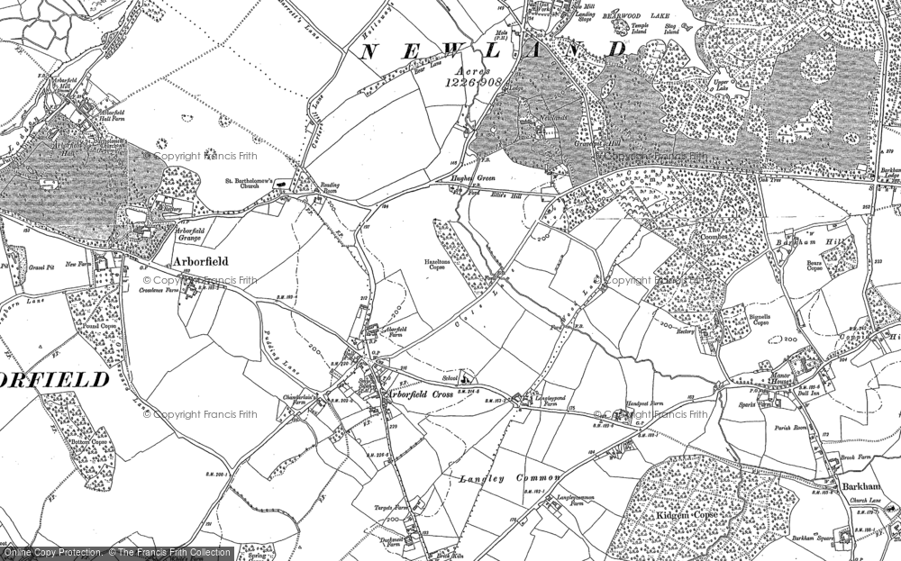 Old Map of Arborfield Cross, 1898 - 1910 in 1898