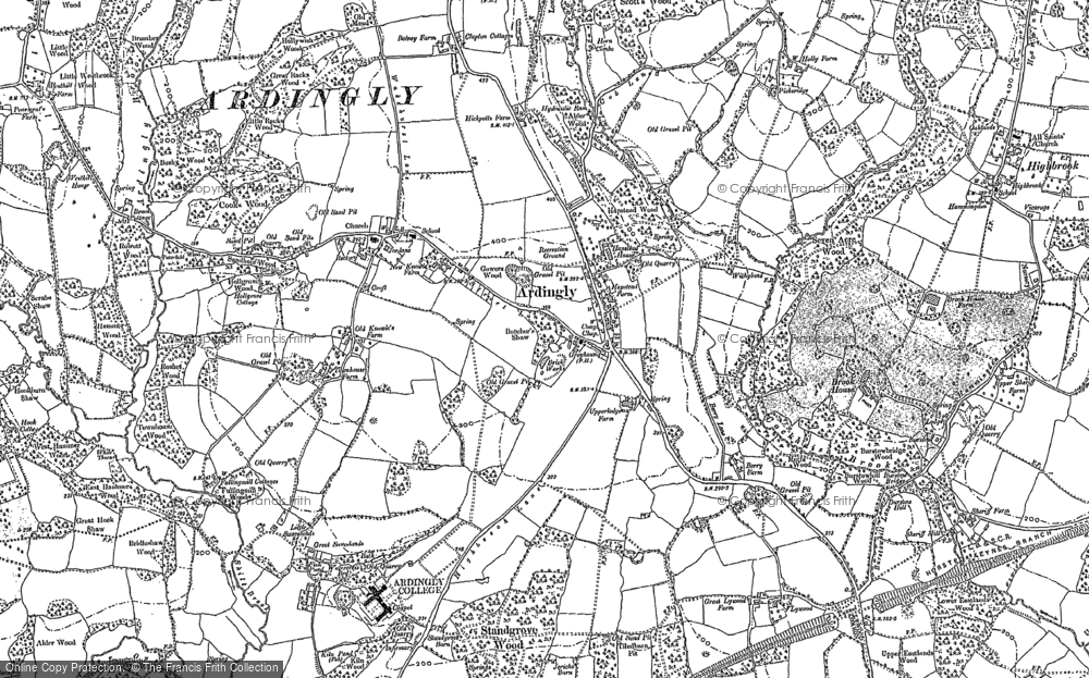 Old Map of Ardingly, 1896 in 1896