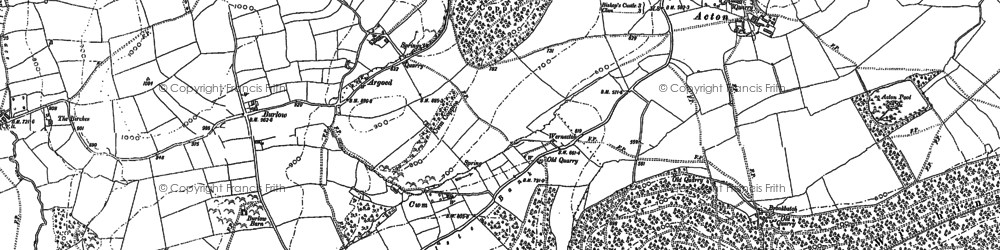 Old map of Argoed in 1883