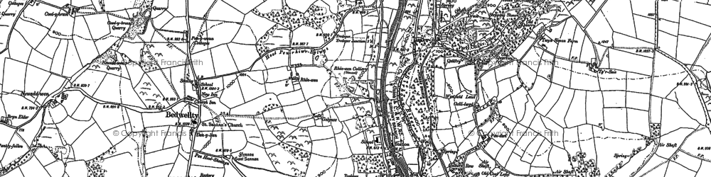 Old map of Argoed in 1916