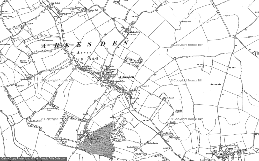 Old Map of Arkesden, 1896 in 1896