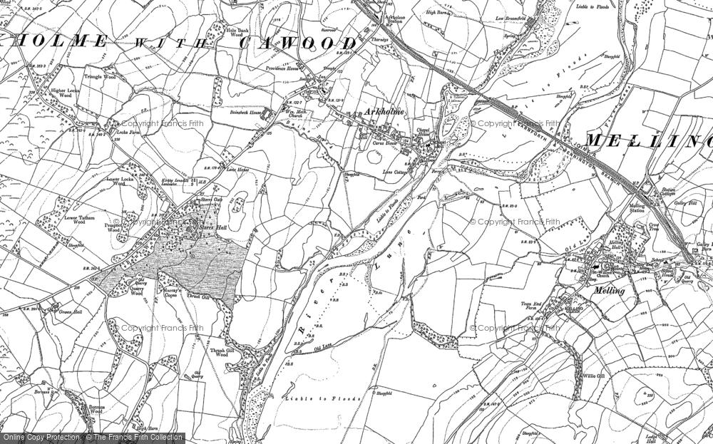 Old Map of Arkholme, 1910 - 1911 in 1910