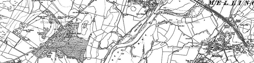 Old map of Arkholme in 1910