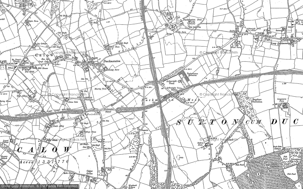 Old Map of Arkwright Town, 1876 - 1897 in 1876