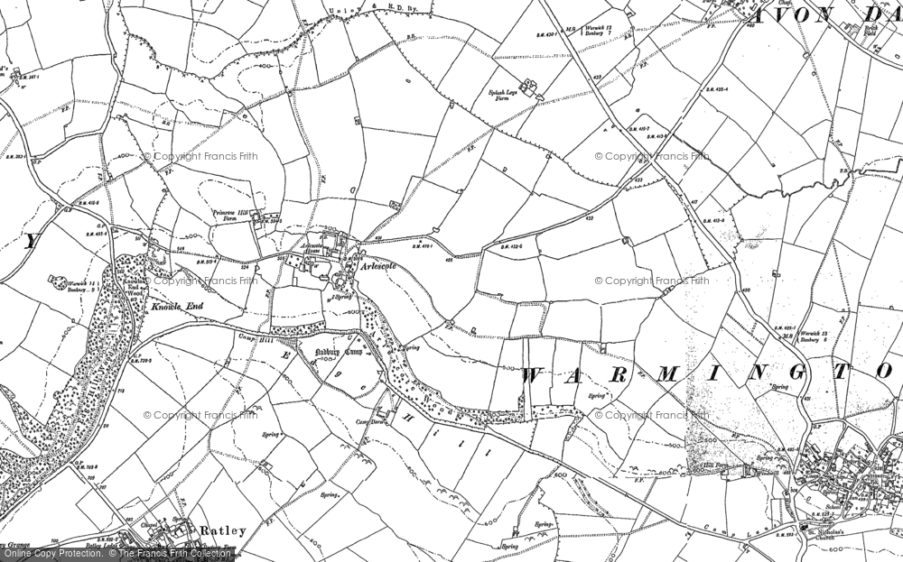 Old Map of Arlescote, 1899 - 1904 in 1899