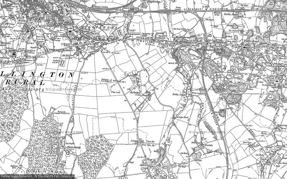 Old Map of Arleston, 1882 in 1882