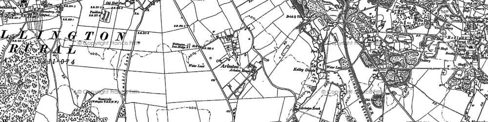 Old map of Arleston in 1882