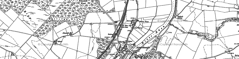 Old map of Armathwaite in 1899