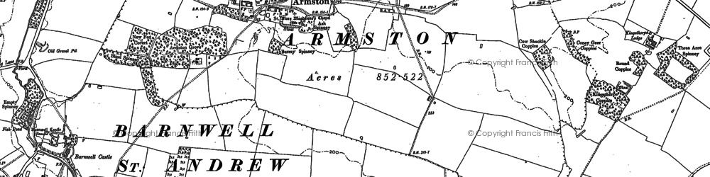 Old map of Armston in 1899