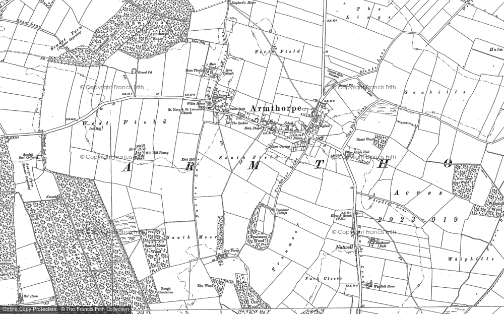 Old Map of Armthorpe, 1890 - 1891 in 1890