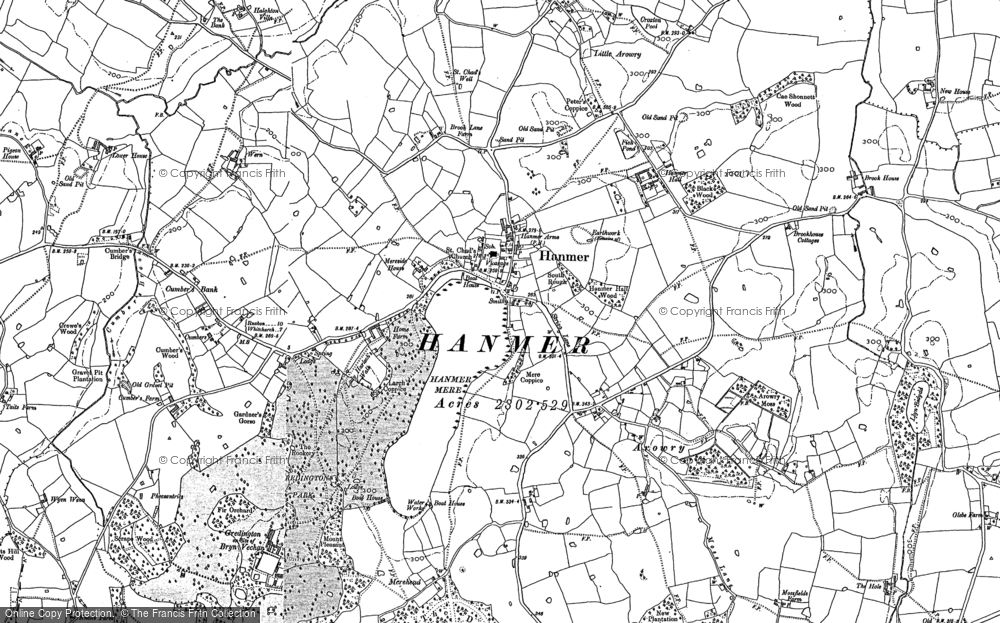 Old Map of Historic Map covering Merehead in 1909