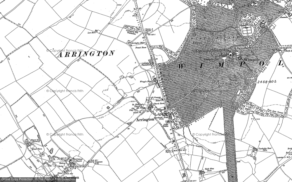 Old Map of Arrington, 1886 - 1901 in 1886