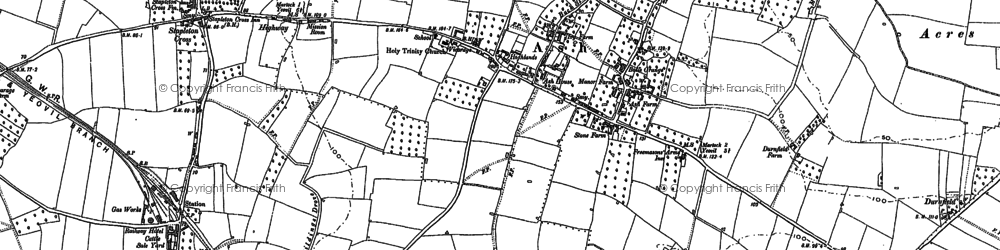 Old map of Ash in 1886