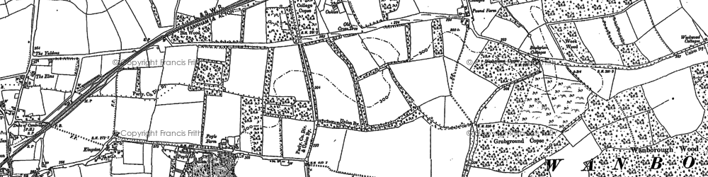 Old map of Ash Green in 1895