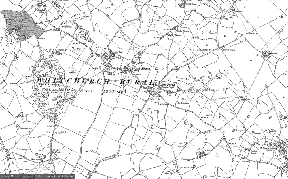 Old Map of Ash Magna, 1879 in 1879