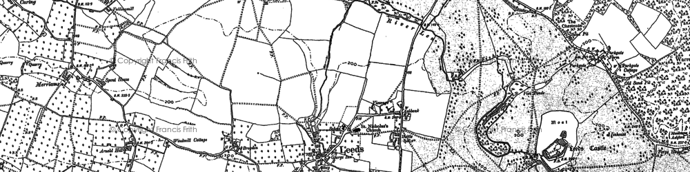 Old map of Brogden in 1895