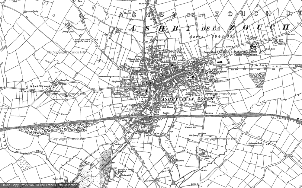 Map of AshbydelaZouch, 1901  Francis Frith