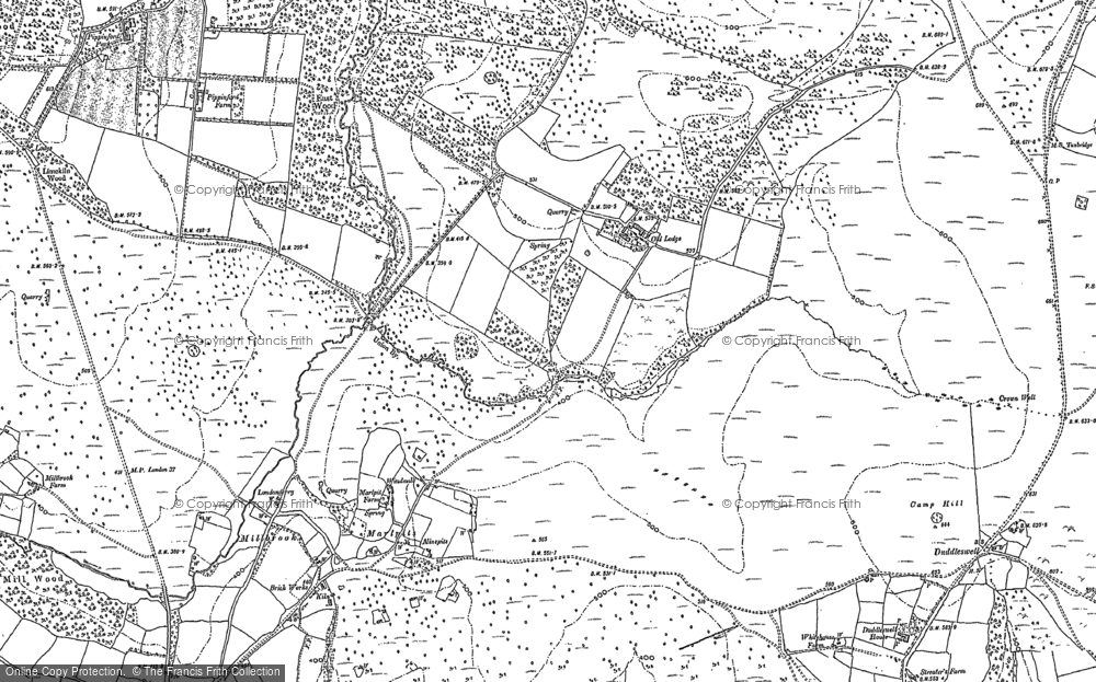 Old Map of Ashdown Forest, 1897 in 1897